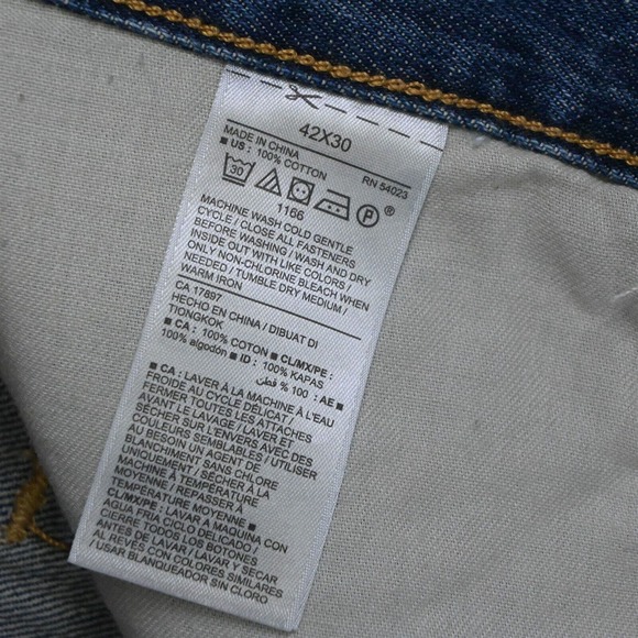 NEW Old Navy 42 x 30 Slim Medium Wash 100% Cotton Denim Mens Jeans - Picture 4 of 7